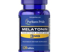 Mela'tonina 3mg 120 Tablete (Insomnie, tulburari somn, somnifer natural) Puritan's Pride